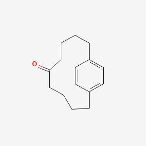 molecular formula C15H20O B11968958 Bicyclo(9.2.2)pentadeca-1(14),11(15),12-trien-6-one CAS No. 97725-85-4