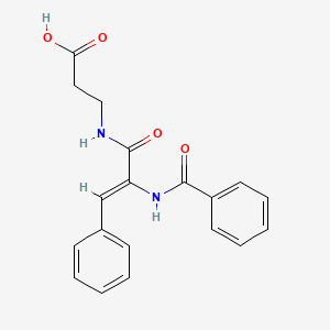 molecular formula C19H18N2O4 B11969028 (Z)-N-(2-(Benzoylamino)-1-oxo-3-phenyl-2-propenyl)-beta-alanine CAS No. 150890-87-2