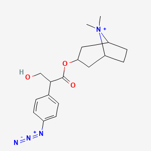 molecular formula C18H25N4O3+ B1196906 4-Azidoatropine methiodide CAS No. 90991-00-7