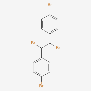 molecular formula C14H10Br4 B11969084 1-Bromo-4-[1,2-dibromo-2-(4-bromophenyl)ethyl]benzene CAS No. 5405-28-7