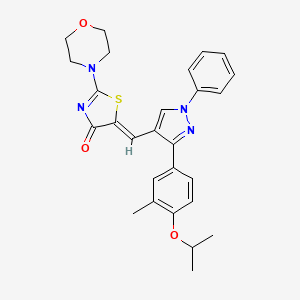 (5Z)-5-{[3-(4-isopropoxy-3-methylphenyl)-1-phenyl-1H-pyrazol-4-yl]methylene}-2-(4-morpholinyl)-1,3-thiazol-4(5H)-one