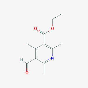 molecular formula C12H15NO3 B11969184 5-Formyl-2,4,6-trimethyl-nicotinic acid ethyl ester CAS No. 28569-08-6