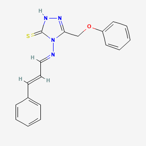 5-(Phenoxymethyl)-4-((3-phenyl-2-propenylidene)amino)-4H-1,2,4-triazole-3-thiol