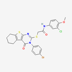 2-{[3-(4-bromophenyl)-4-oxo-3,4,5,6,7,8-hexahydro[1]benzothieno[2,3-d]pyrimidin-2-yl]sulfanyl}-N-(3-chloro-4-methoxyphenyl)acetamide