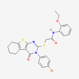 2-{[3-(4-bromophenyl)-4-oxo-3,4,5,6,7,8-hexahydro[1]benzothieno[2,3-d]pyrimidin-2-yl]sulfanyl}-N-(2-ethoxyphenyl)acetamide