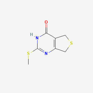 molecular formula C7H8N2OS2 B11969336 2-Methylsulfanyl-5,7-dihydro-thieno(3,4-D)pyrimidin-4-OL 