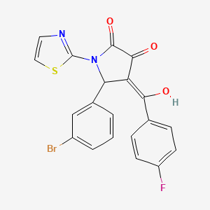 (4Z)-5-(3-bromophenyl)-4-[(4-fluorophenyl)-hydroxymethylidene]-1-(1,3-thiazol-2-yl)pyrrolidine-2,3-dione