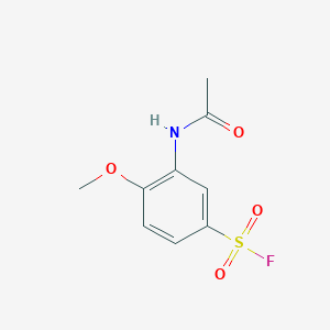 molecular formula C9H10FNO4S B11969370 3-Acetamido-4-methoxybenzenesulfonyl fluoride CAS No. 885-87-0