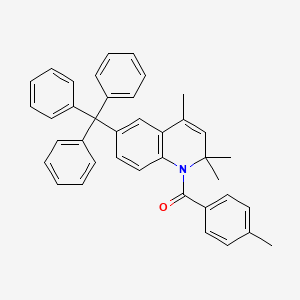 molecular formula C39H35NO B11969389 (4-methylphenyl)(2,2,4-trimethyl-6-tritylquinolin-1(2H)-yl)methanone 