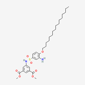 molecular formula C32H48N2O7S B11969405 Dimethyl 5-({[3-amino-4-(hexadecyloxy)phenyl]sulfonyl}amino)benzene-1,3-dicarboxylate CAS No. 30713-90-7