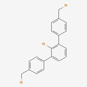 molecular formula C20H15Br3 B11969411 2-bromo-1,3-bis[4-(bromomethyl)phenyl]benzene CAS No. 154488-09-2