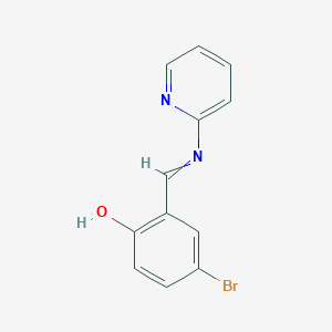 molecular formula C12H9BrN2O B11969502 4-Bromo-2-[(2-pyridinylimino)methyl]phenol 