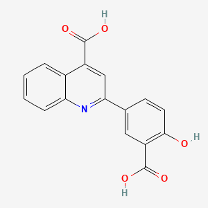 2-(3-Carboxy-4-hydroxyphenyl)quinoline-4-carboxylic acid