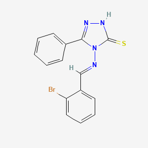 4-{[(E)-(2-bromophenyl)methylidene]amino}-5-phenyl-4H-1,2,4-triazole-3-thiol