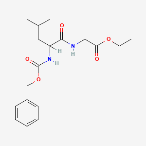 molecular formula C18H26N2O5 B11969586 Ethyl N-[(benzyloxy)carbonyl]leucylglycinate CAS No. 2867-06-3