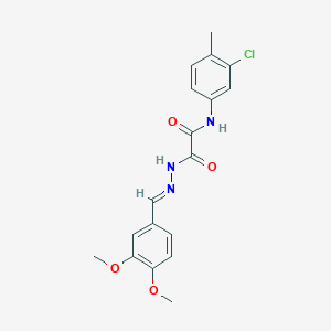 molecular formula C18H18ClN3O4 B11969658 N-(3-chloro-4-methylphenyl)-2-[(2E)-2-(3,4-dimethoxybenzylidene)hydrazinyl]-2-oxoacetamide 