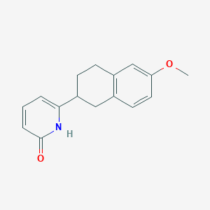 molecular formula C16H17NO2 B1196966 6-(1,2,3,4-四氢-6-甲氧基-2-萘基)-2(1H)-吡啶酮 CAS No. 93008-89-0