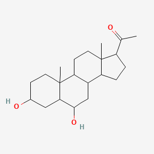 molecular formula C21H34O3 B11969669 3alpha,6alpha-Dihydroxypregnan-20-one 