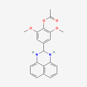 4-(2,3-dihydro-1H-perimidin-2-yl)-2,6-dimethoxyphenyl acetate