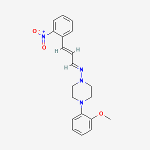 N-(4-(2-Methoxyphenyl)-1-piperazinyl)-N-(3-(2-nitrophenyl)-2-propenylidene)amine