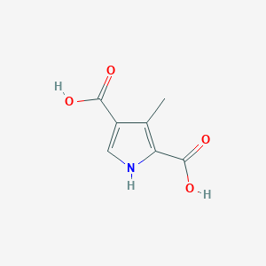 molecular formula C7H7NO4 B1196979 3-甲基-1H-吡咯-2,4-二羧酸 CAS No. 3780-41-4