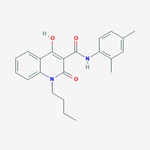 molecular formula C22H24N2O3 B11969833 1-butyl-N-(2,4-dimethylphenyl)-4-hydroxy-2-oxo-1,2-dihydroquinoline-3-carboxamide CAS No. 303093-23-4