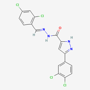 3-(3,4-dichlorophenyl)-N'-[(E)-(2,4-dichlorophenyl)methylidene]-1H-pyrazole-5-carbohydrazide