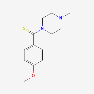 molecular formula C13H18N2OS B1196990 (4-Methoxyphenyl)-(4-methyl-1-piperazinyl)methanethione 