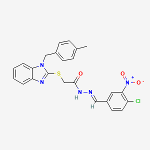 N'-[(E)-(4-chloro-3-nitrophenyl)methylidene]-2-{[1-(4-methylbenzyl)-1H-benzimidazol-2-yl]sulfanyl}acetohydrazide