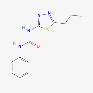 molecular formula C12H14N4OS B11969925 1-Phenyl-3-(5-propyl-1,3,4-thiadiazol-2-yl)urea 