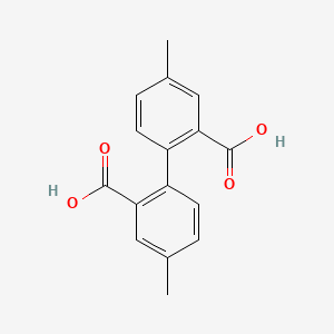 molecular formula C16H14O4 B1196996 4,4'-Dimethyl[1,1'-biphenyl]-2,2'-dicarboxylic acid CAS No. 2941-79-9