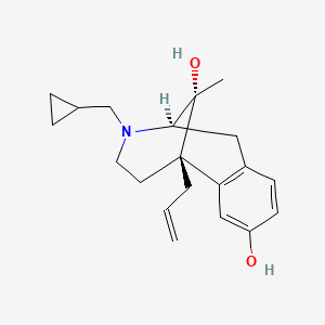molecular formula C20H27NO2 B1197000 2,6-Methano-3-benzazocine-8,11-diol, 3-(cyclopropylmethyl)-1,2,3,4,5,6-hexahydro-11-methyl-6-(2-propenyl)-, (2R,6S,11R)- CAS No. 67710-75-2
