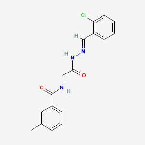 N-{2-[(2E)-2-(2-chlorobenzylidene)hydrazino]-2-oxoethyl}-3-methylbenzamide