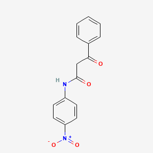 molecular formula C15H12N2O4 B11970062 N-(4-nitrophenyl)-3-oxo-3-phenylpropanamide CAS No. 968-29-6