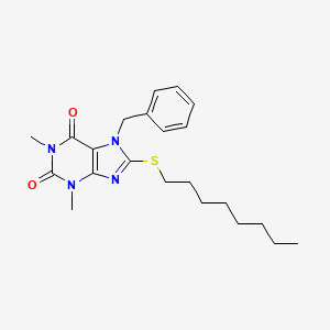 molecular formula C22H30N4O2S B11970130 7-Benzyl-1,3-dimethyl-8-octylsulfanylpurine-2,6-dione 