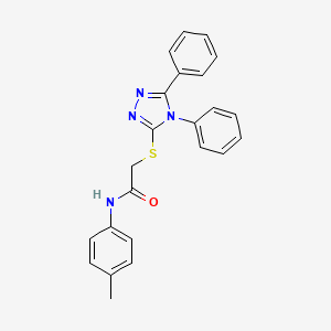 2-[(4,5-diphenyl-4H-1,2,4-triazol-3-yl)sulfanyl]-N-(4-methylphenyl)acetamide