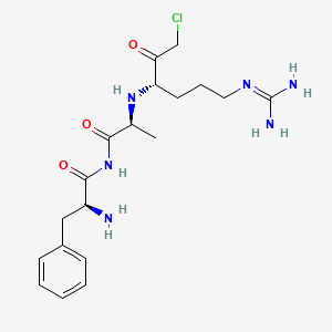 molecular formula C19H29ClN6O3 B1197021 Phenylalanyl-alanyl-arginine chloromethyl ketone CAS No. 65319-55-3