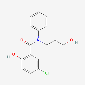 molecular formula C16H16ClNO3 B1197026 5-Chloro-N-(3-hydroxypropyl)salicylanilide CAS No. 41220-64-8