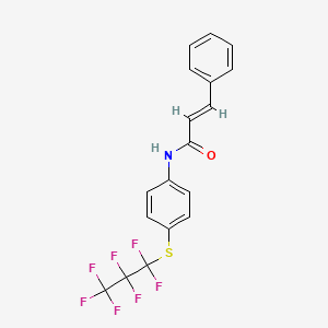 (2E)-N-{4-[(heptafluoropropyl)sulfanyl]phenyl}-3-phenylprop-2-enamide