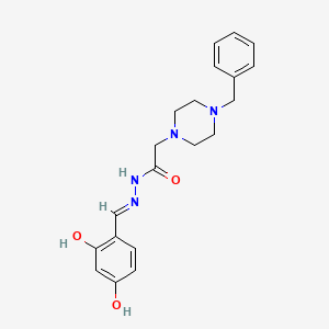 2-(4-Benzyl-1-piperazinyl)-N'-(2,4-dihydroxybenzylidene)acetohydrazide