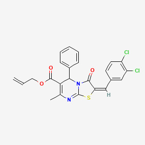 allyl (2E)-2-(3,4-dichlorobenzylidene)-7-methyl-3-oxo-5-phenyl-2,3-dihydro-5H-[1,3]thiazolo[3,2-a]pyrimidine-6-carboxylate