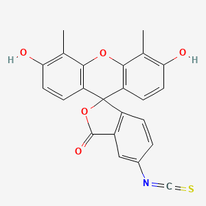 B1197039 Spiro(isobenzofuran-1(3H),9'-(9H)xanthen)-3-one, 3',6'-dihydroxy-5-isothiocyanato-4',5'-dimethyl- CAS No. 92457-52-8