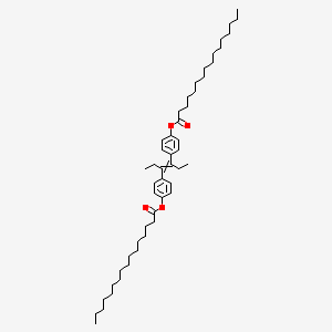 4-{4-[4-(Hexadecanoyloxy)phenyl]hex-3-en-3-yl}phenyl hexadecanoate