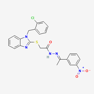 2-{[1-(2-chlorobenzyl)-1H-benzimidazol-2-yl]thio}-N'-[(E)-1-(3-nitrophenyl)ethylidene]acetohydrazide