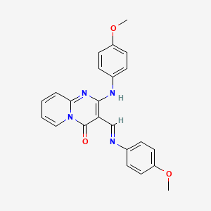 2-[(4-methoxyphenyl)amino]-3-{(E)-[(4-methoxyphenyl)imino]methyl}-4H-pyrido[1,2-a]pyrimidin-4-one