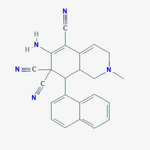 6-Amino-2-methyl-8-(naphthalen-1-yl)-1,2,3,7,8,8a-hexahydroisoquinoline-5,7,7-tricarbonitrile