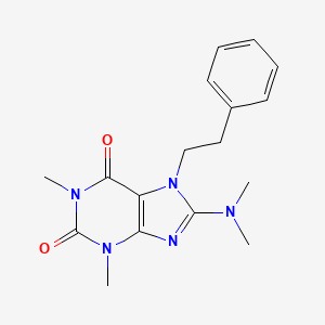 8-(dimethylamino)-1,3-dimethyl-7-(2-phenylethyl)-3,7-dihydro-1H-purine-2,6-dione