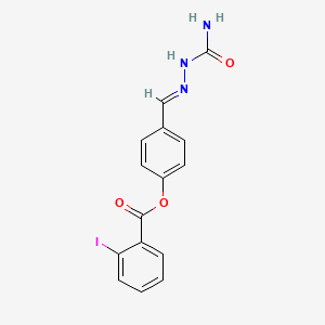 4-(2-(Aminocarbonyl)carbohydrazonoyl)phenyl 2-iodobenzoate