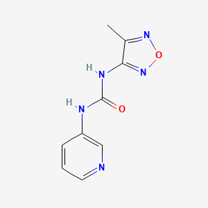 molecular formula C9H9N5O2 B1197083 1-(4-甲基-1,2,5-噁二唑-3-基)-3-(3-吡啶基)脲 