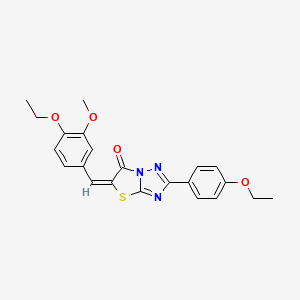 (5E)-5-(4-ethoxy-3-methoxybenzylidene)-2-(4-ethoxyphenyl)[1,3]thiazolo[3,2-b][1,2,4]triazol-6(5H)-one